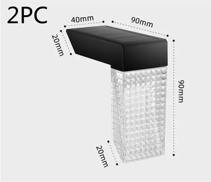LED Solar Stairs Lights Outdoor Lighting Waterproof Step Deck Light Fence Railing Garden Yard Decoration - soilcommander