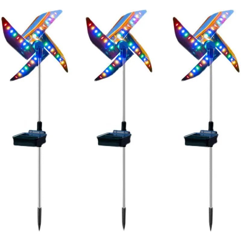 Led Solar Wind Spinner Light Garden Path Outdoor Yard Pinwheels Windmill Decor Patio Lawn Christmas Holiday Decoration - soilcommander