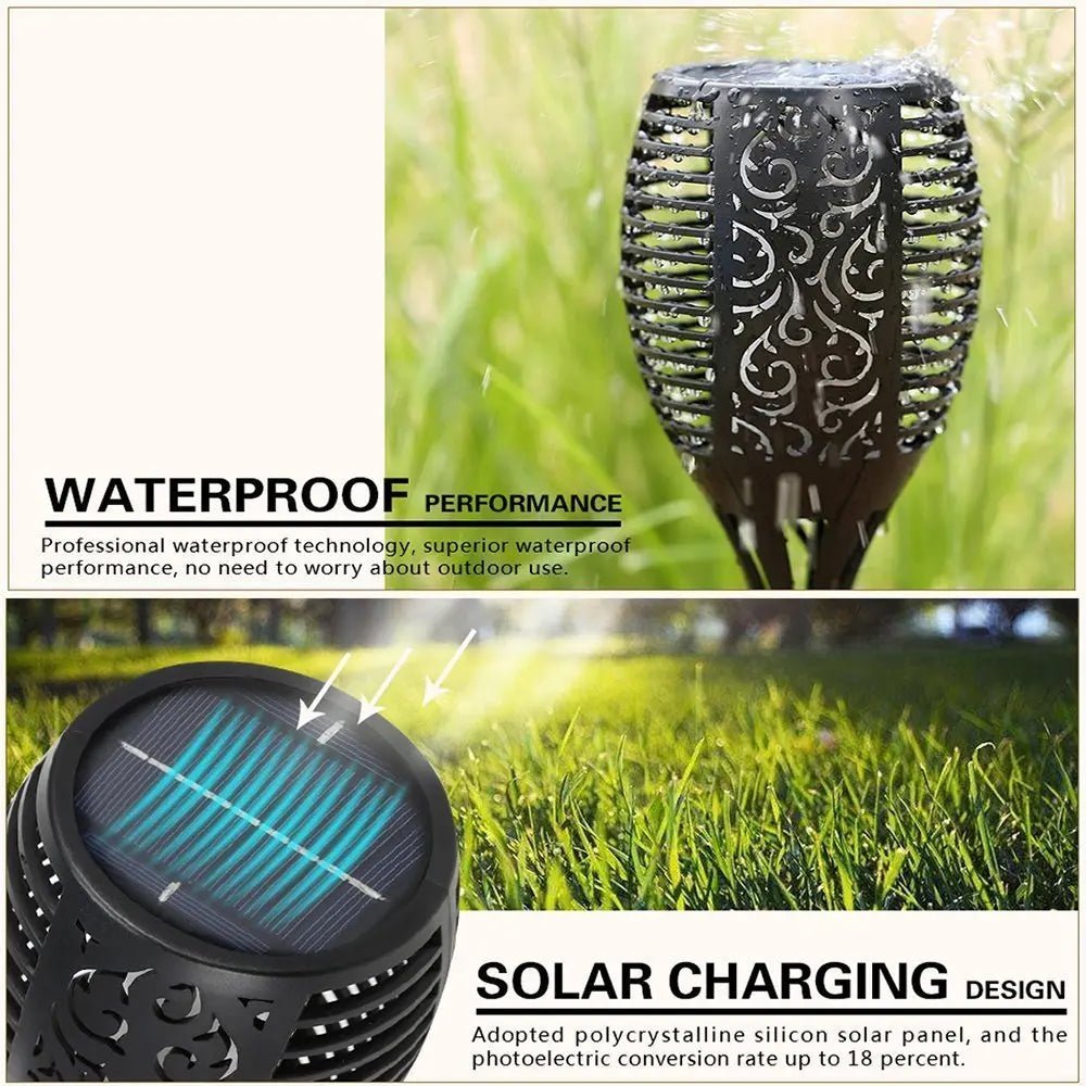 LED Waterproof Solar Torch Light Lamp Outdoor Landscape Decoration Garden Lawn Light - soilcommander