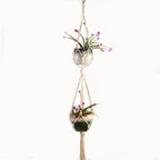 Macrame Plant Hanger – Boho Cotton Rope Hanging Planter - soilcommander