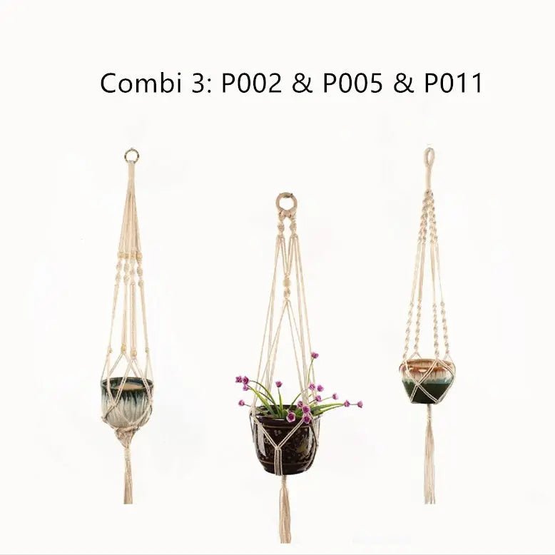 Macrame Plant Hanger – Boho Cotton Rope Hanging Planter - soilcommander