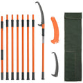 Manual Steel Blade Pole Saw Pruner with Fiberglass Handles - Extendable upto 27Ft - soilcommander