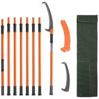Manual Steel Blade Pole Saw Pruner with Fiberglass Handles - Extendable upto 27Ft - soilcommander