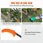 Manual Steel Blade Pole Saw Pruner with Fiberglass Handles - Extendable upto 27Ft - soilcommander