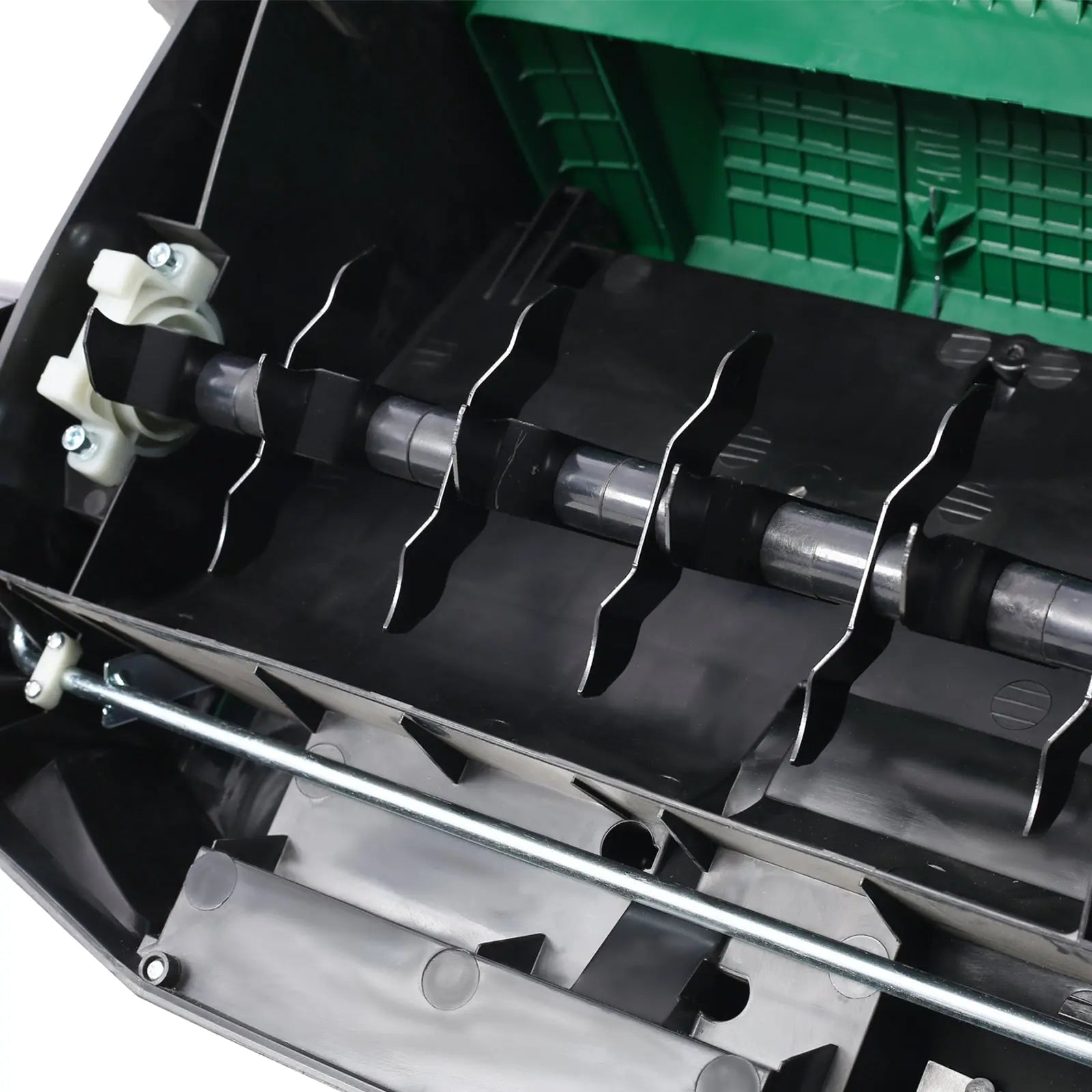 Metal Manual Garden Mower and Dethatcher Scarifier With Removable Collection Bag - SoilCommander