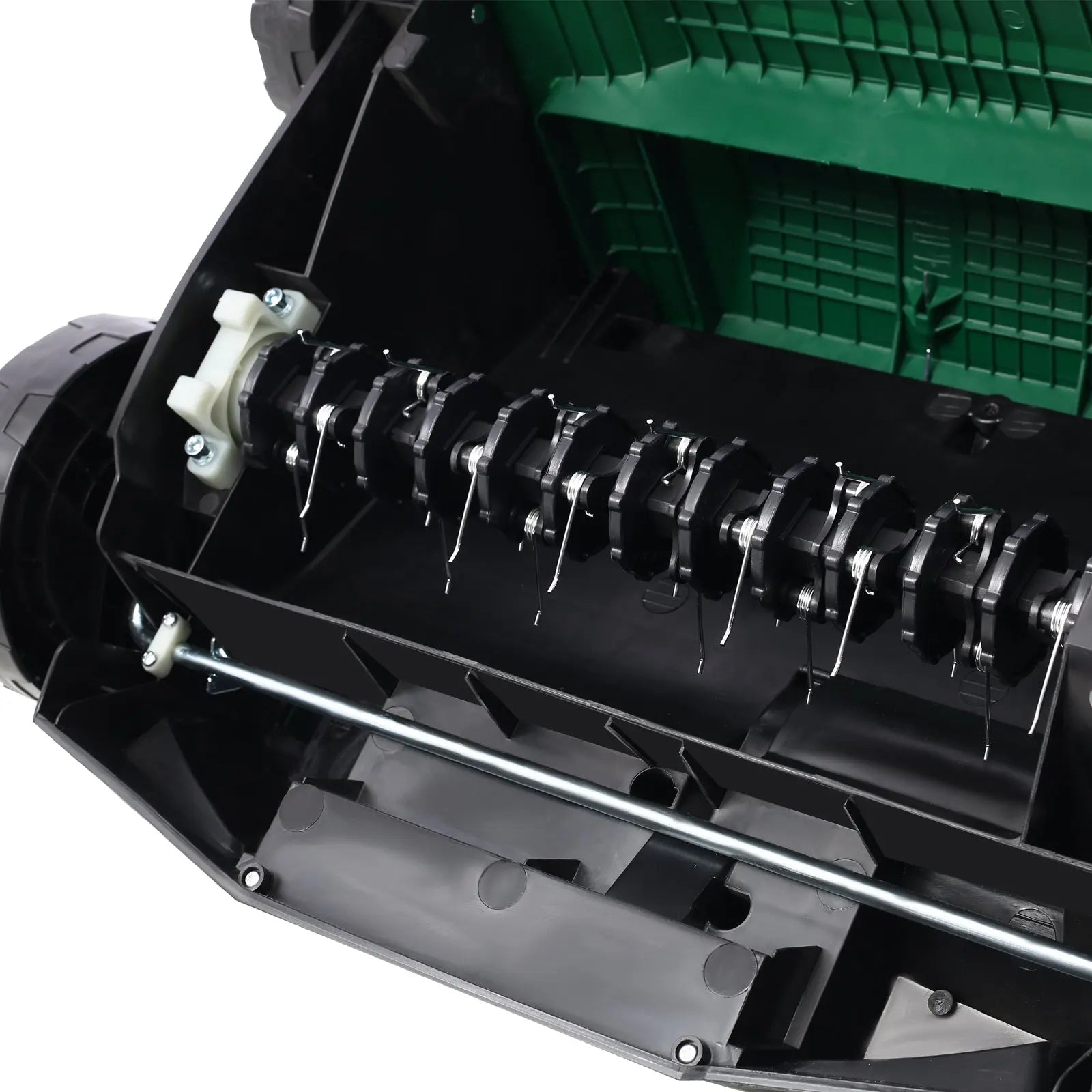 Metal Manual Garden Mower and Dethatcher Scarifier With Removable Collection Bag - SoilCommander