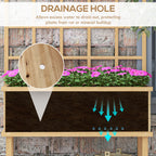Natural Wood Raised Planter Box with Trellis - soilcommander