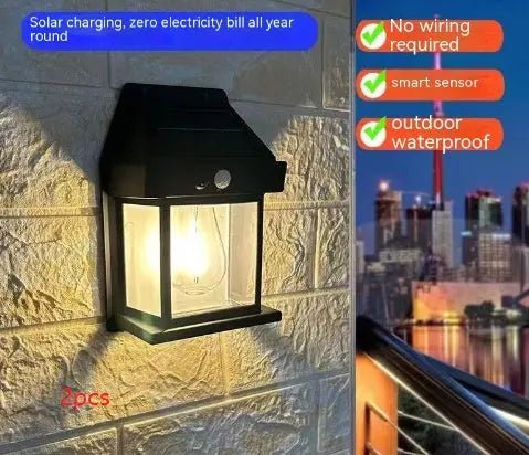 Outdoor Solar Waterproof Tungsten Induction Garden Wall Lamp - soilcommander