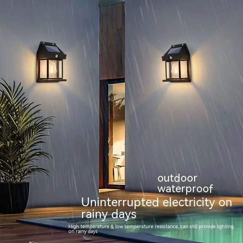 Outdoor Solar Waterproof Tungsten Induction Garden Wall Lamp - soilcommander