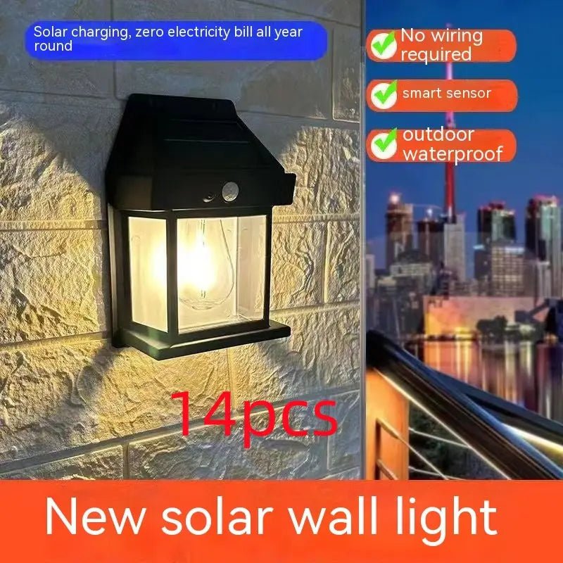 Outdoor Solar Waterproof Tungsten Induction Garden Wall Lamp - soilcommander