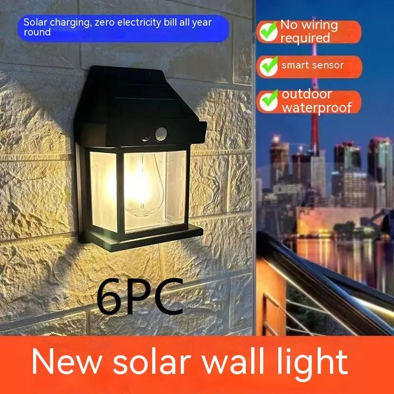 Outdoor Solar Waterproof Tungsten Induction Garden Wall Lamp - soilcommander