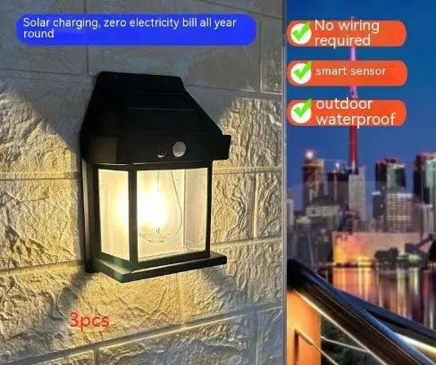 Outdoor Solar Waterproof Tungsten Induction Garden Wall Lamp - soilcommander