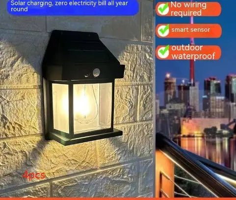 Outdoor Solar Waterproof Tungsten Induction Garden Wall Lamp - soilcommander