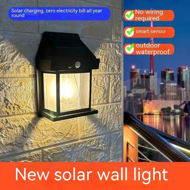 Outdoor Solar Waterproof Tungsten Induction Garden Wall Lamp - soilcommander