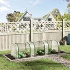 Portable Tunneled Greenhouse With 3 Zippered Doors, WaterUV Fighting PVC Cover - soilcommander