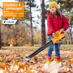Powerful 2 - Speed Cordless Electric Leaf Blower with Dual Batteries and Charger - soilcommander