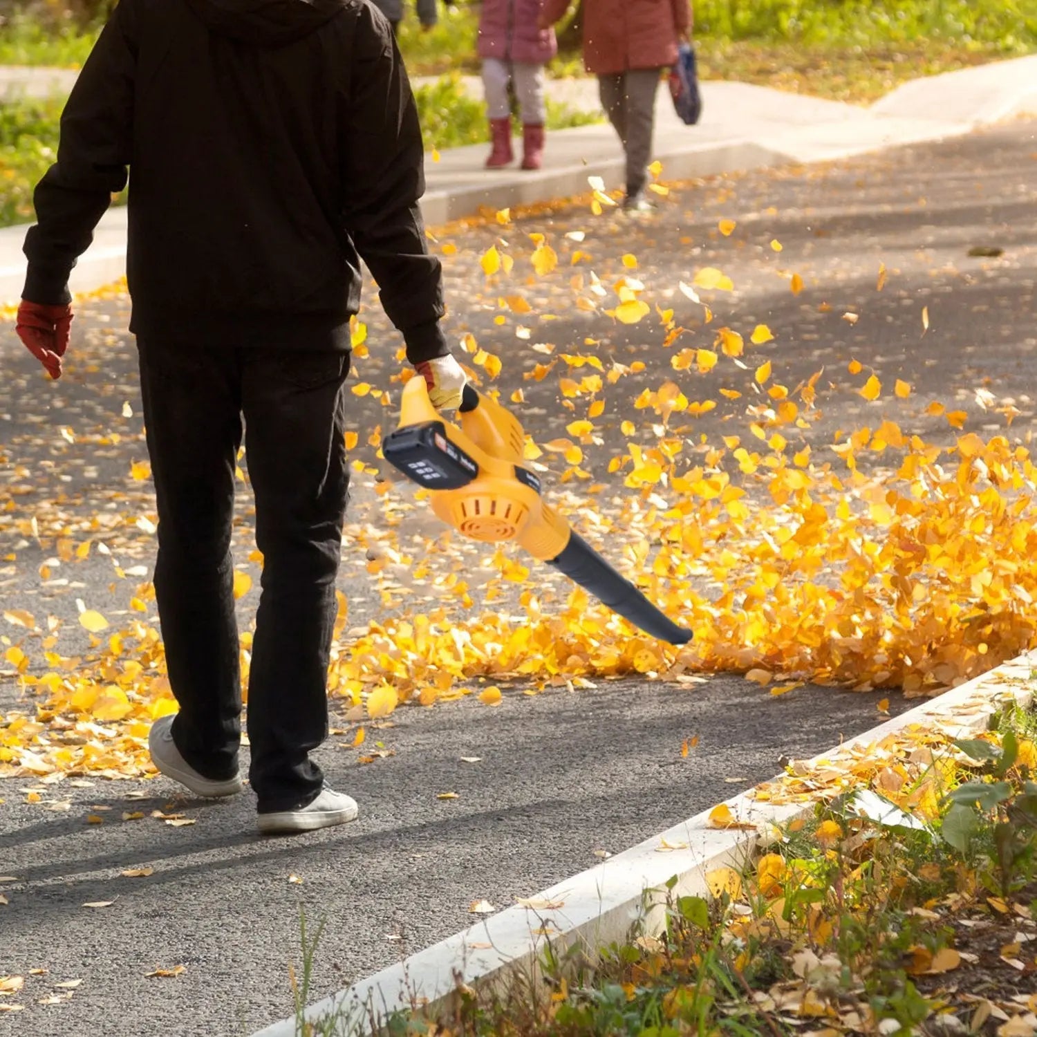 Powerful 2 - Speed Cordless Electric Leaf Blower with Dual Batteries and Charger - soilcommander