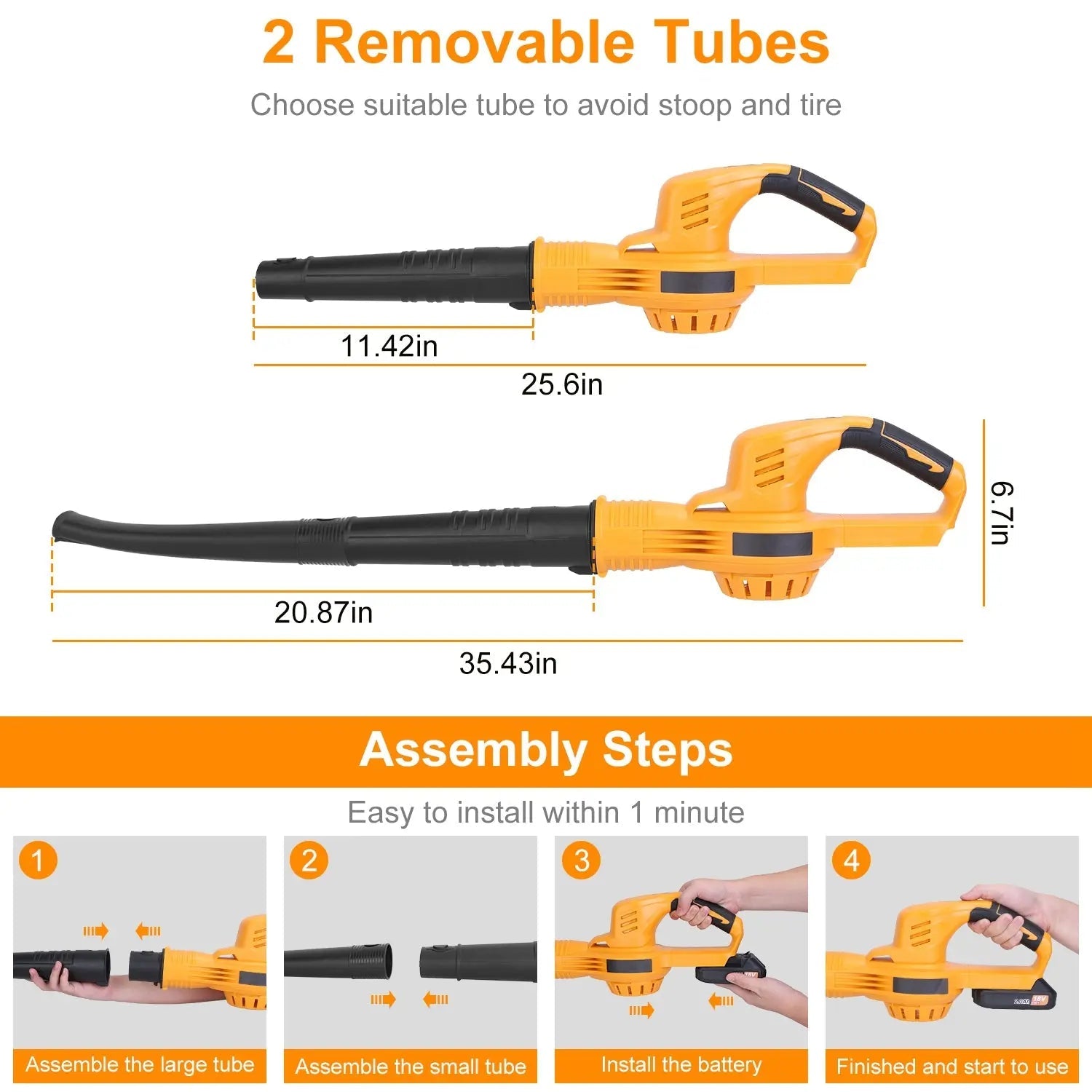 Powerful 2 - Speed Cordless Electric Leaf Blower with Dual Batteries and Charger - soilcommander