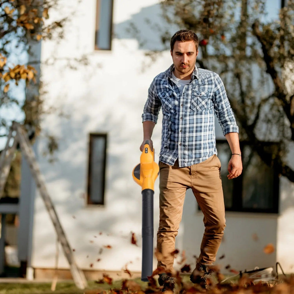 Powerful 2 - Speed Cordless Electric Leaf Blower with Dual Batteries and Charger - soilcommander