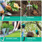 Premium 13 - Piece Heavy - Duty Aluminum Alloy Gardening Tool Set With Bag - soilcommander