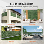 Premium Artificial Ivy Privacy Fence Panel - 1.5m x 2.5m - soilcommander