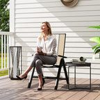 Rattan Reclining Garden Chairs - Orange - soilcommander