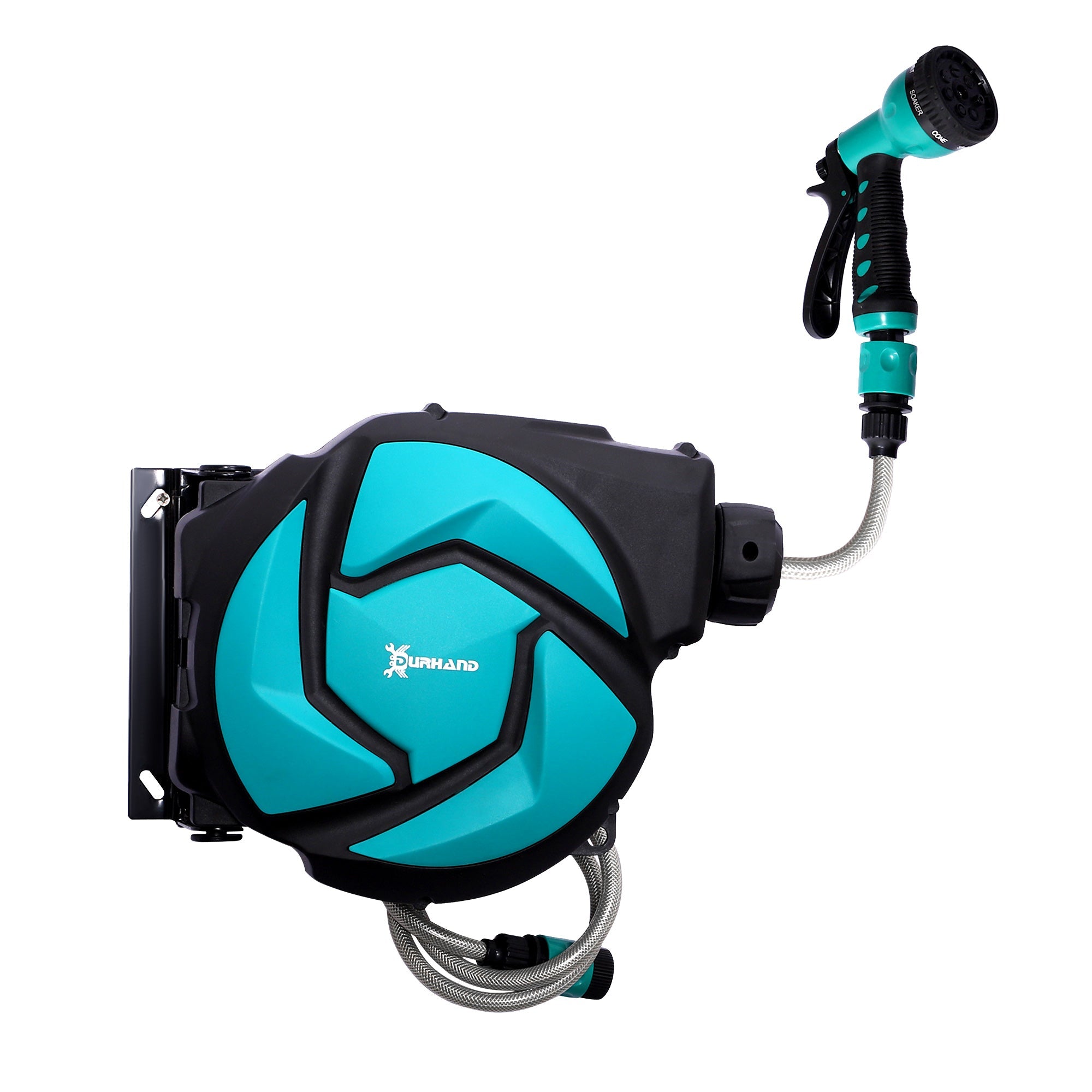 Retractable Garden Hose Reel – 10m Wall Mounted Auto Rewind - soilcommander