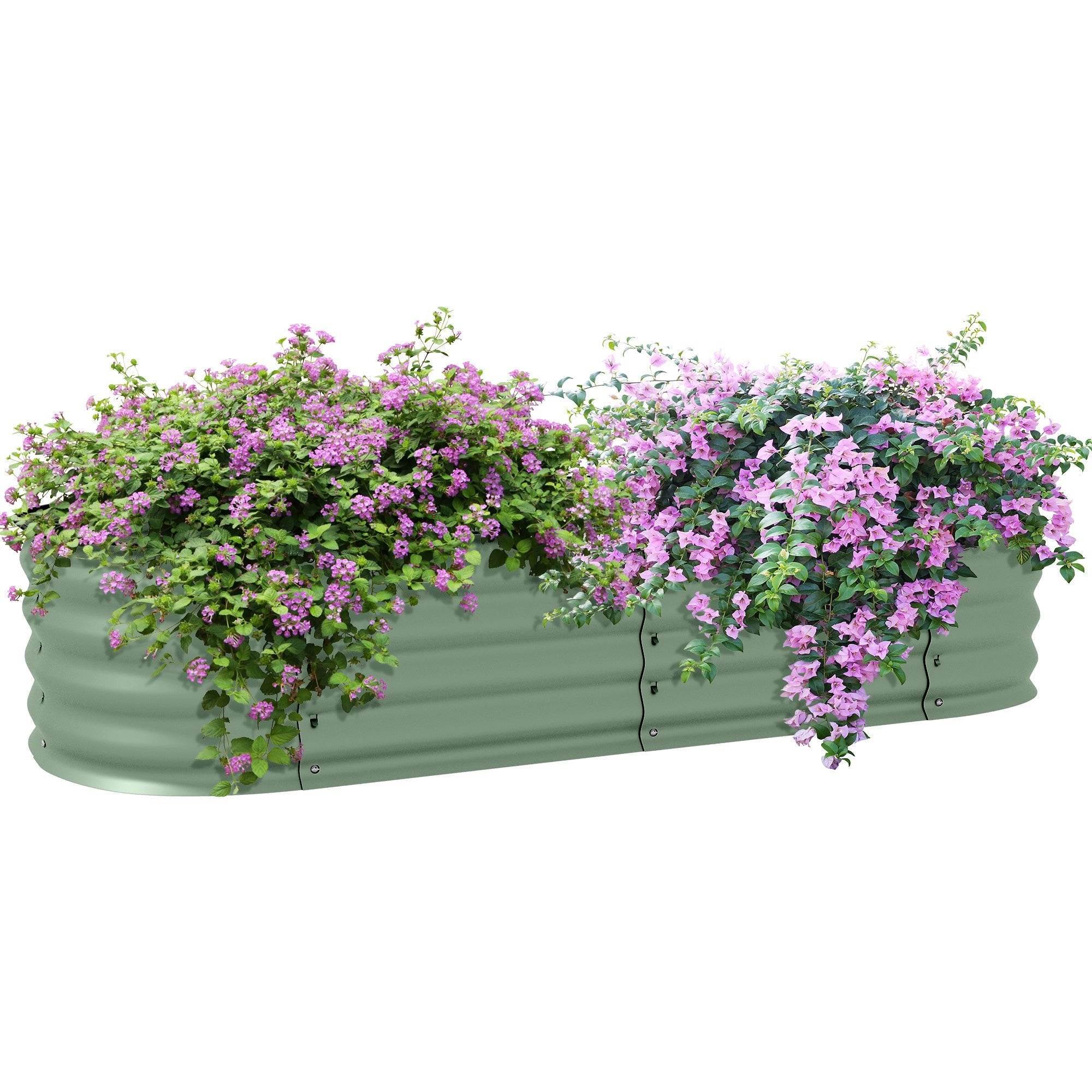 Safe - Edge Galvanised Raised Garden Bed | Metal Planter Box - soilcommander