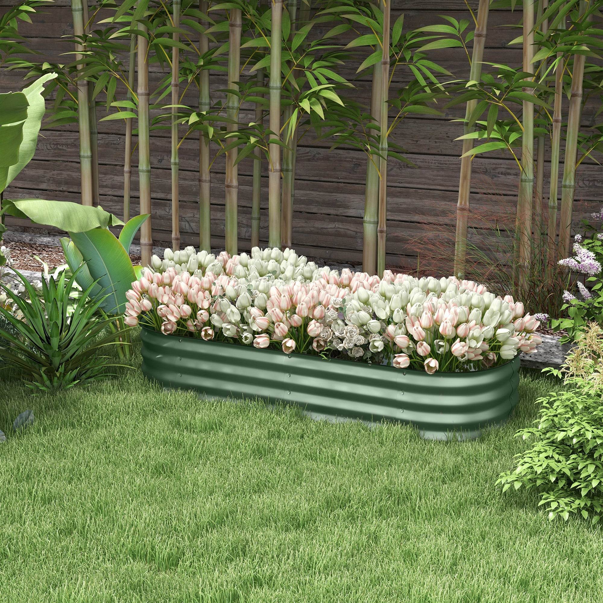 Safe - Edge Galvanised Raised Garden Bed | Metal Planter Box - soilcommander