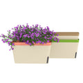 Set of 3 Rectangular Self - Watering Window Box Planters - soilcommander
