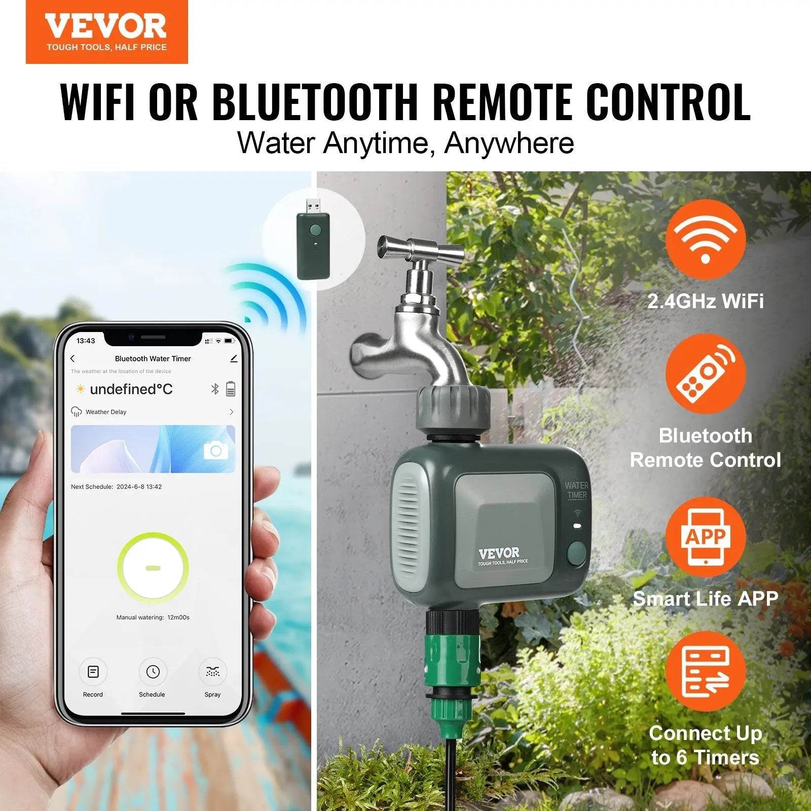 Smart WiFi IPX6 Garden Sprinkler Timer works with Alexa & Google - soilcommander
