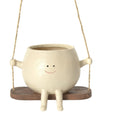 Smiling Swing Face Hanging Planter Pot for Balcony Gardens - soilcommander