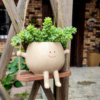 Smiling Swing Face Hanging Planter Pot for Balcony Gardens - soilcommander