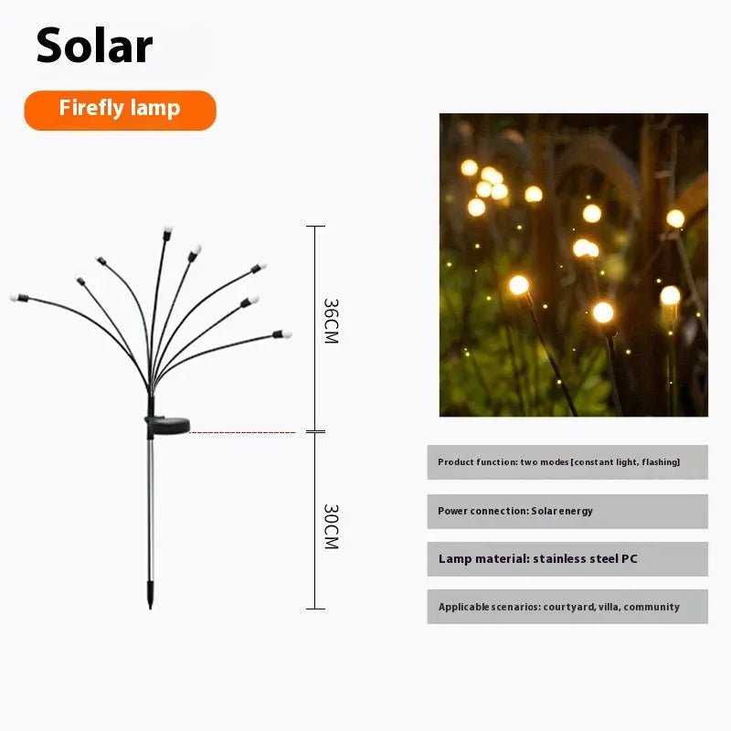 Solar Firefly Villa Outdoor Waterproof Garden Lamp - soilcommander