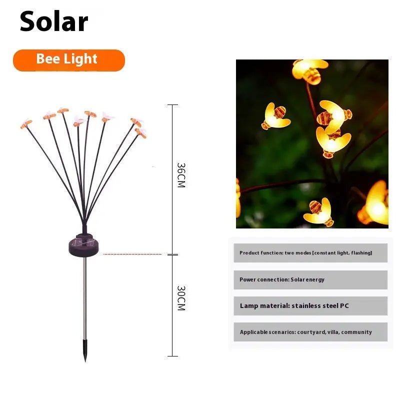 Solar Firefly Villa Outdoor Waterproof Garden Lamp - soilcommander