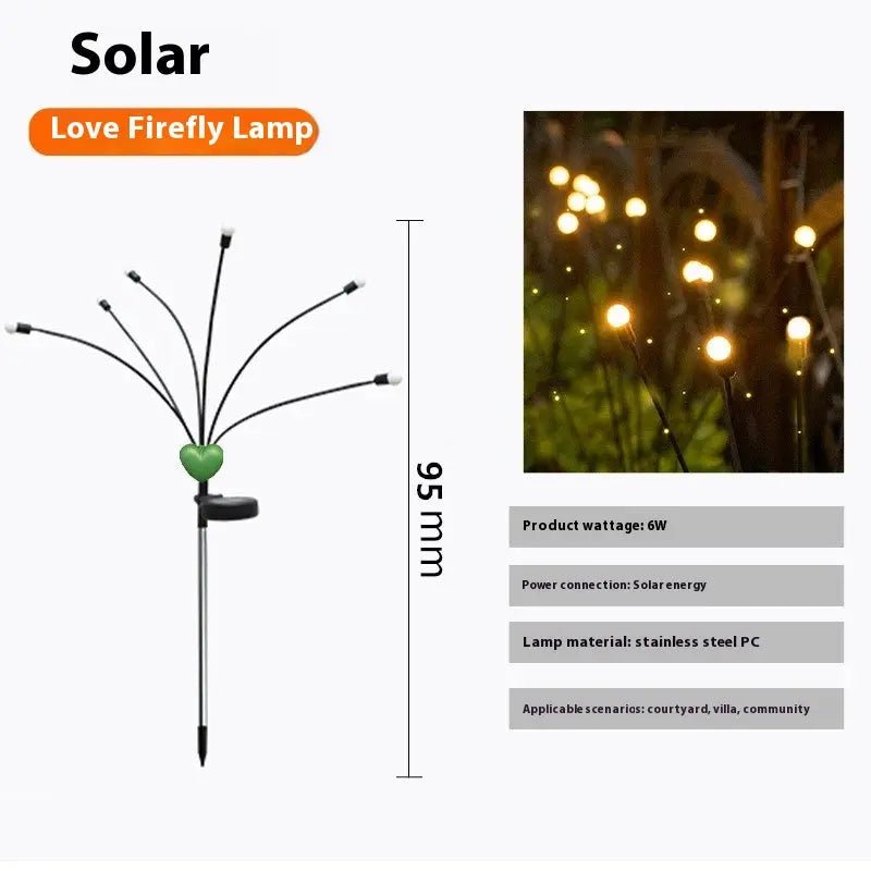 Solar Firefly Villa Outdoor Waterproof Garden Lamp - soilcommander