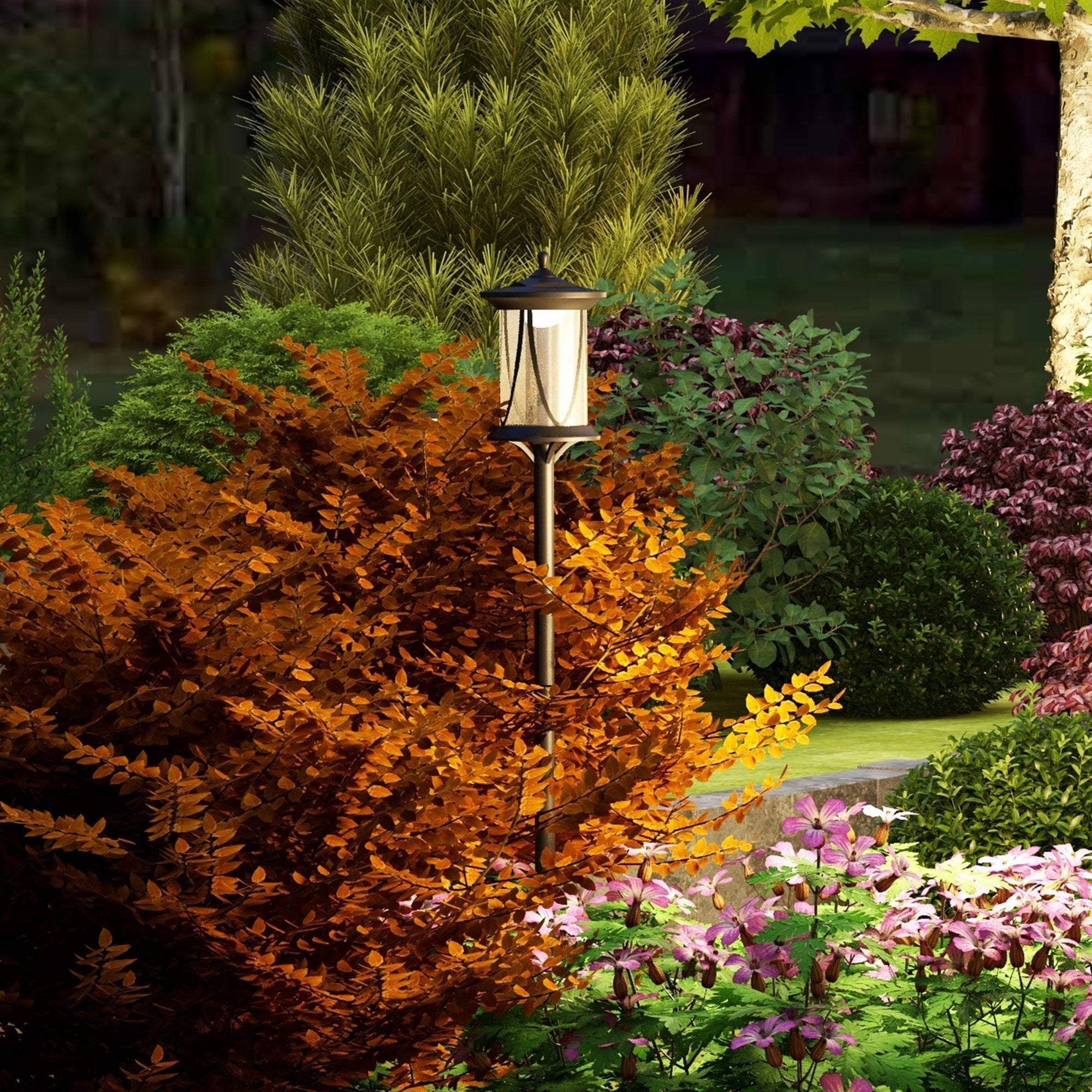 Solar Lamp Post Light 1.3m: Waterproof Garden Path Lighting - soilcommander