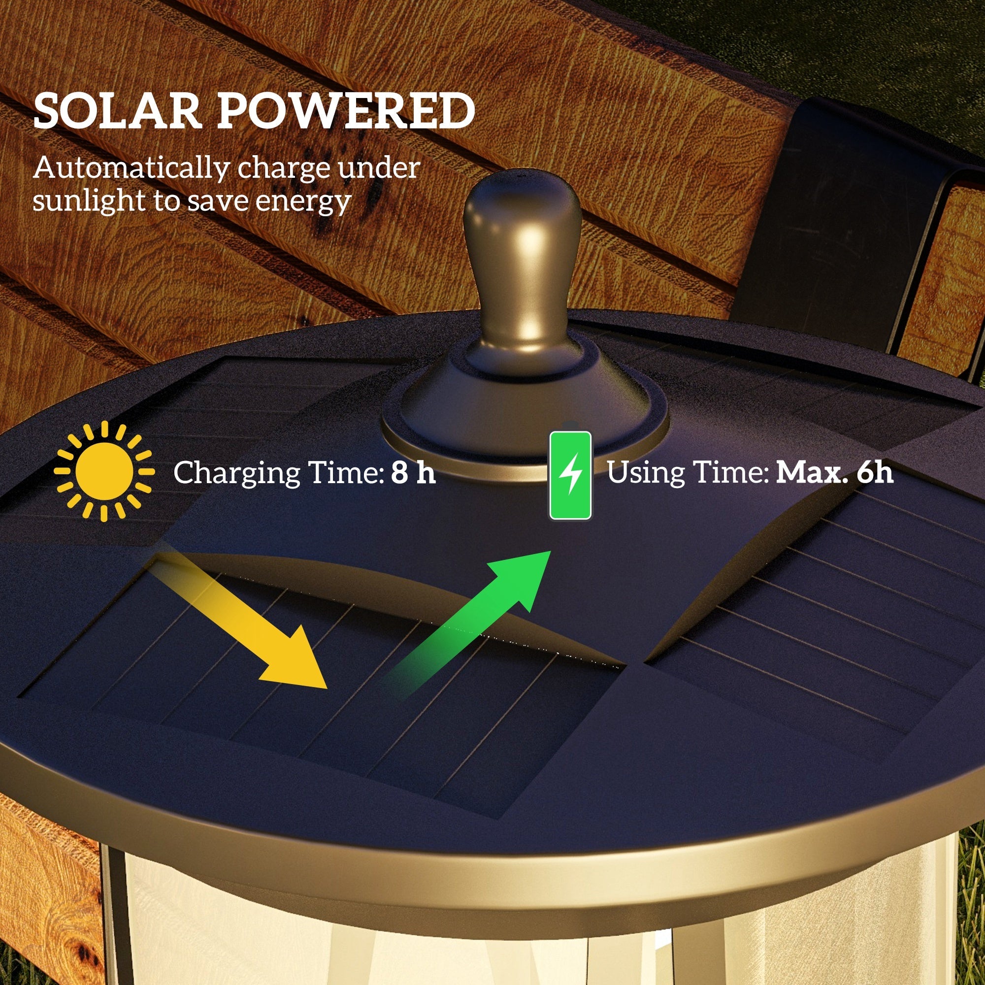 Solar Lamp Post Light 1.3m: Waterproof Garden Path Lighting - soilcommander
