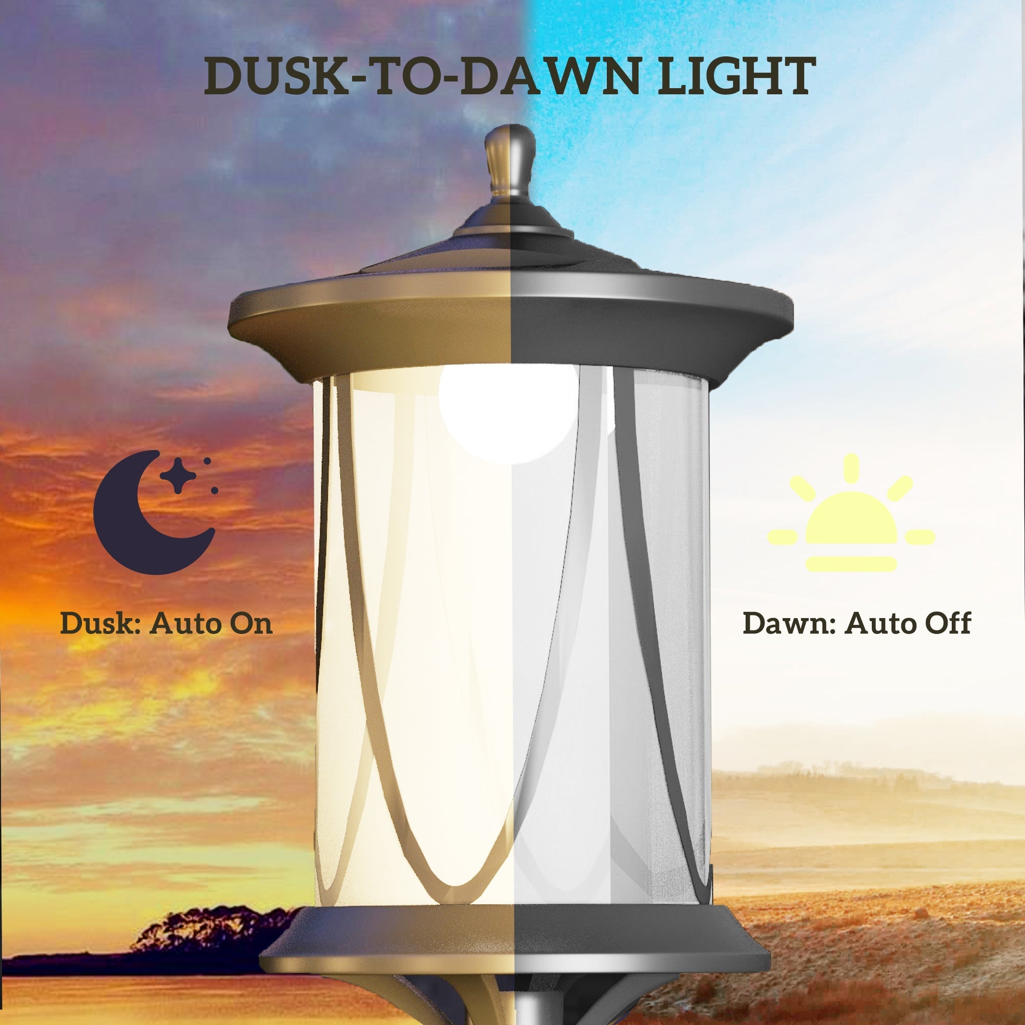 Solar Lamp Post Light 1.3m: Waterproof Garden Path Lighting - soilcommander