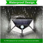 Solar Motion Sensor Lights: 100 LED Outdoor Security (4 - Pack) - soilcommander