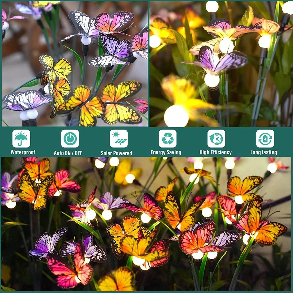 Solar Outdoor Garden Lawn Waterproof Atmosphere Butterfly Ground Lamp - soilcommander
