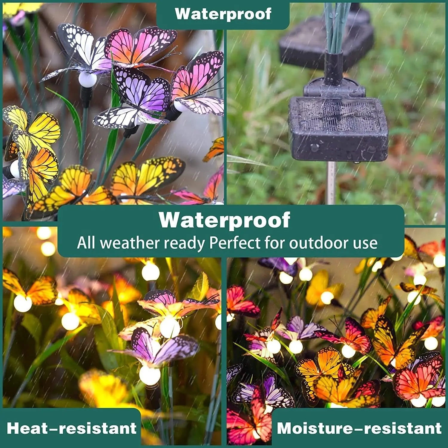 Solar Outdoor Garden Lawn Waterproof Atmosphere Butterfly Ground Lamp - soilcommander