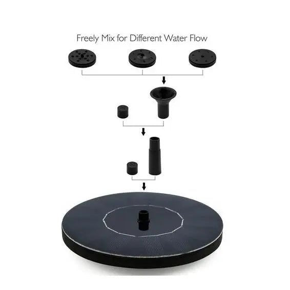 Solar Water Mercury Garden Miniature Floating Fountain - soilcommander