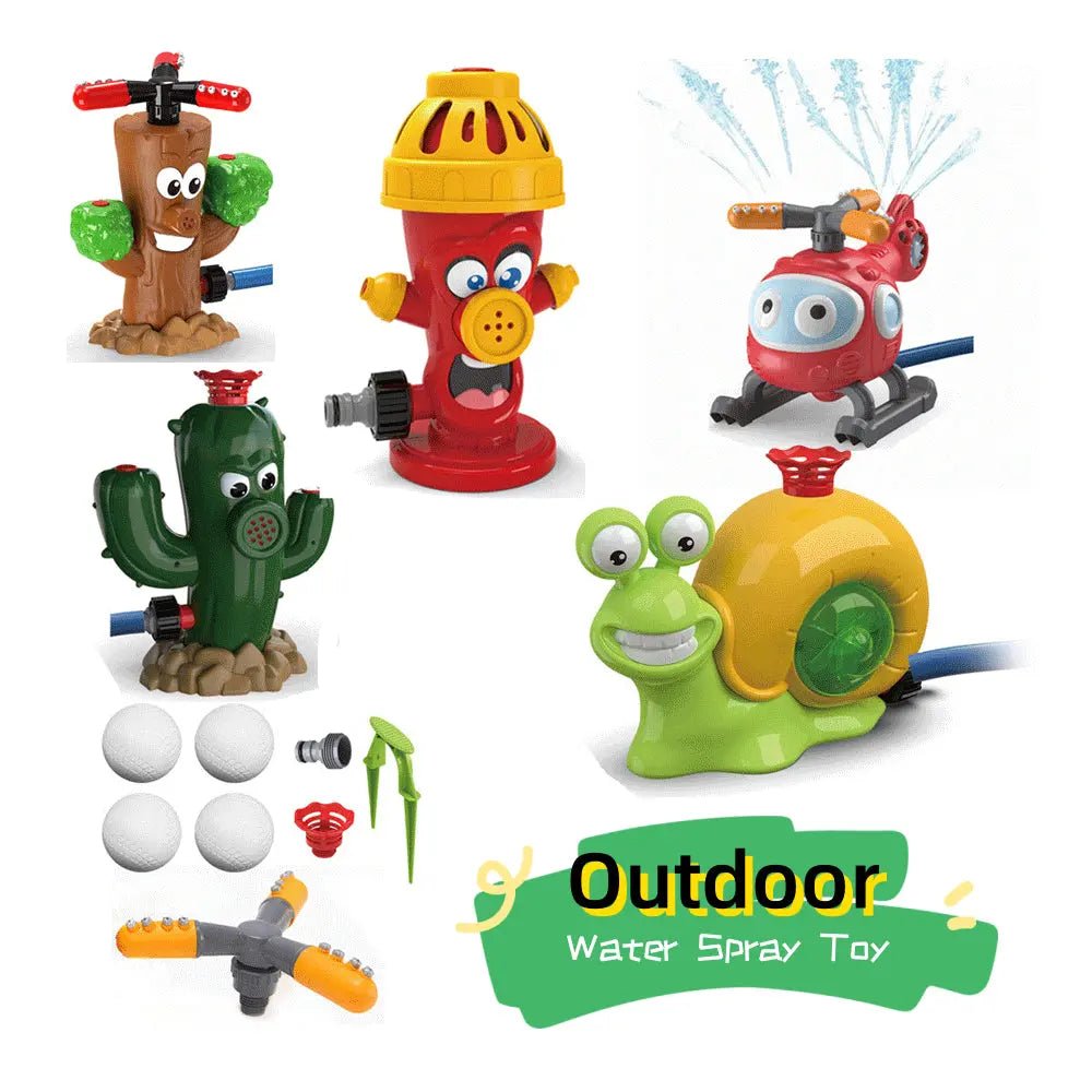 Sprinkler Outdoor Water Spray Toy Garden Water Toys Summer Yard Cartoon Splash Sprinkler Baby Bath Toy For Kids - soilcommander