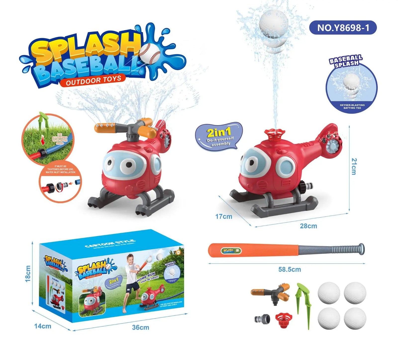 Sprinkler Outdoor Water Spray Toy Garden Water Toys Summer Yard Cartoon Splash Sprinkler Baby Bath Toy For Kids - soilcommander