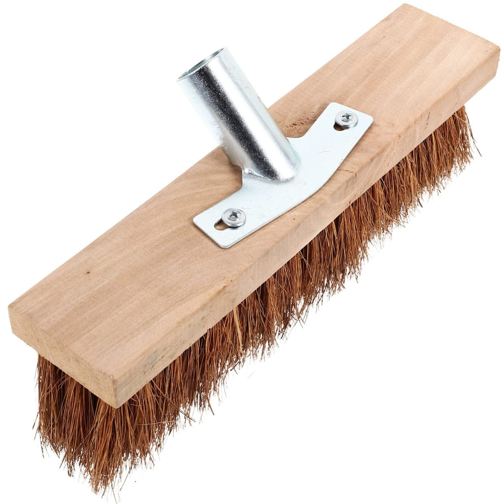 Stiff Bristle Outdoor Yard Broom Head 12 Inch - soilcommander