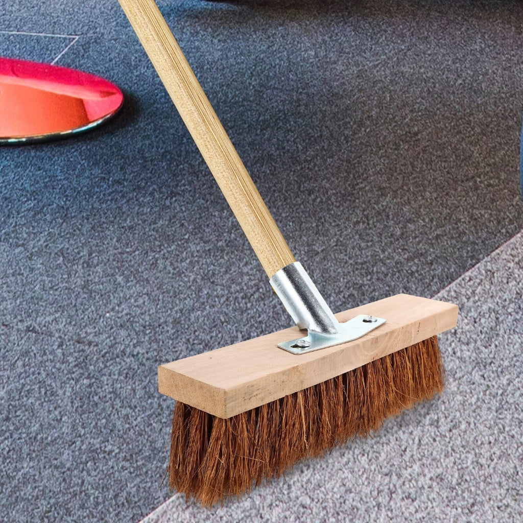 Stiff Bristle Outdoor Yard Broom Head 12 Inch - soilcommander