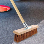 Stiff Bristle Outdoor Yard Broom Head 12 Inch - soilcommander