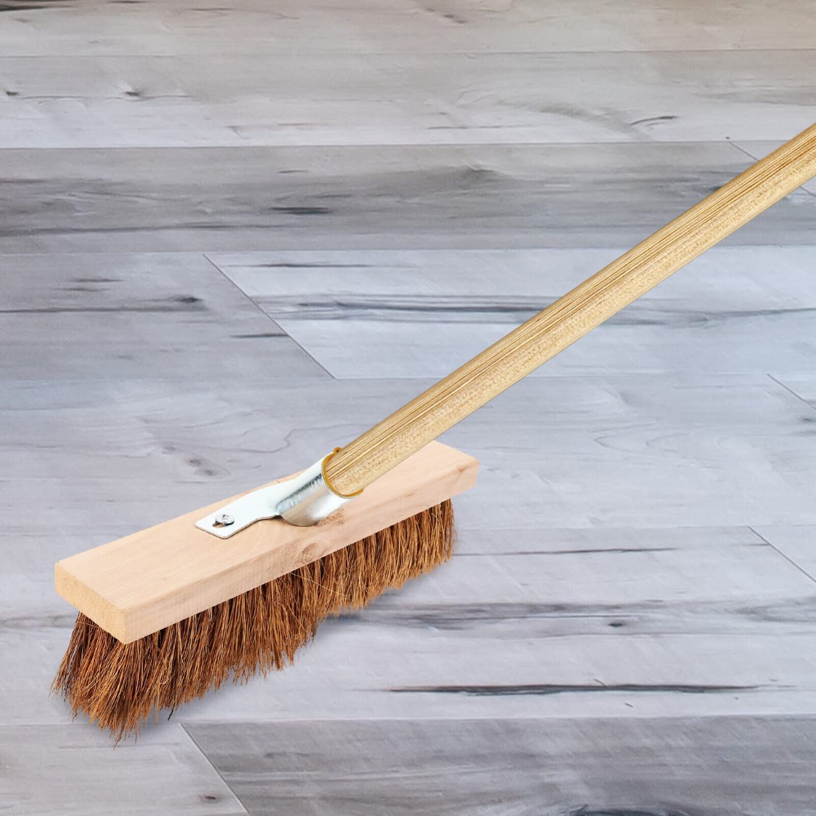 Stiff Bristle Outdoor Yard Broom Head 12 Inch - soilcommander