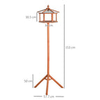 Tall Wooden Bird Feeder Stand with Tripod Base - soilcommander
